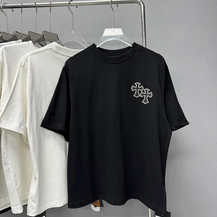 Heavy industry washed and distressed casual short-sleeved T-shirts for men and women