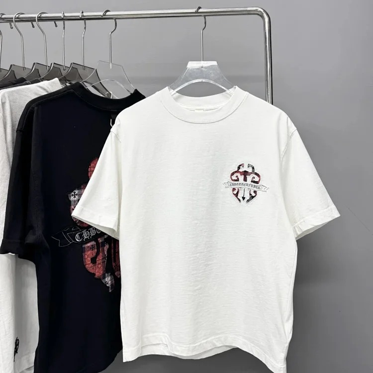 Heavy industry washed and distressed casual short-sleeved T-shirts for men and women