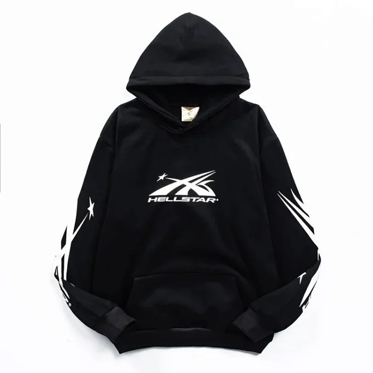 [hello series] fog high street washed and distressed heavy worker head print casual sweatshirt couple wear hoodie