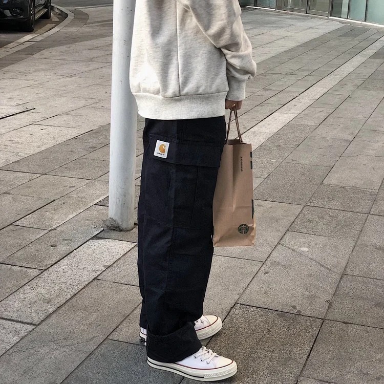 High-quality Kaha Car multi-pocket overalls casual straight long American retro mountain style Japanese trendy couples for men and women