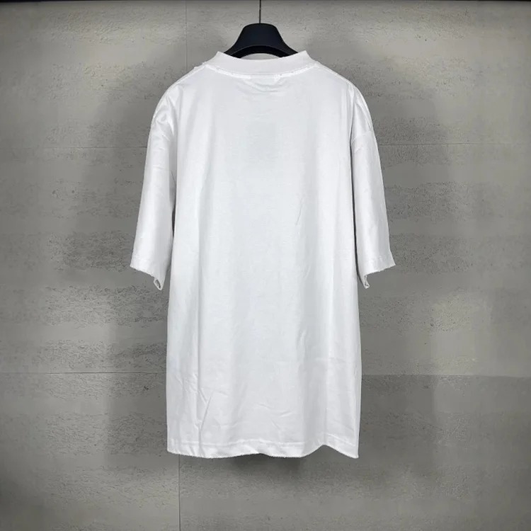 Paris high B home SS25 new 3M artistic letter print washed and worn loose short-sleeved T-shirt