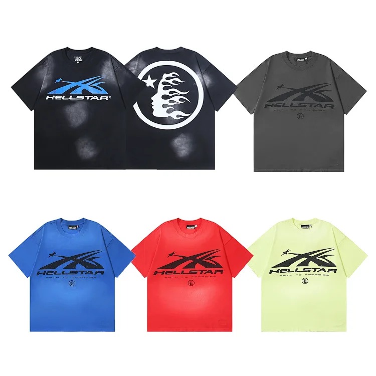American trendy brand Hellstar Hellstar T-Shirt Hellstar washed printed short-sleeved T-shirt classic style