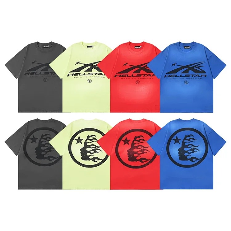 American trendy brand Hellstar Hellstar T-Shirt Hellstar washed printed short-sleeved T-shirt classic style