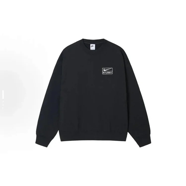 Chest printed extra thick fleece plus velvet warm round neck pullover sweatshirt