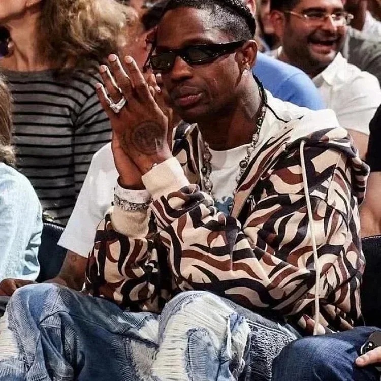Velvet zipper sweatshirt European and American high street fashion brand hip-hop street ins star travis scott same style thorns all over print pure cotton fleece cardigan sweatshirt zipper h