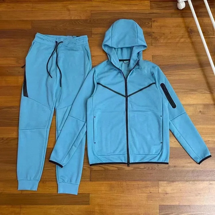 2024 Casual Sports Hooded Men's Side Zipper 490 and 163 Suit