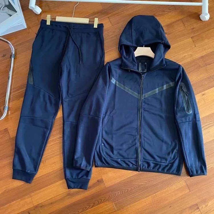 2024 Casual Sports Hooded Men's Side Zipper 490 and 163 Suit