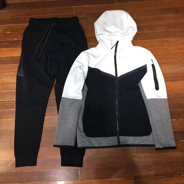 2024 Casual Sports Hooded Men's Side Zipper 490 and 163 Suit