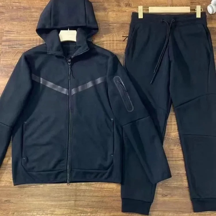 2024 Casual Sports Hooded Men's Side Zipper 490 and 163 Suit