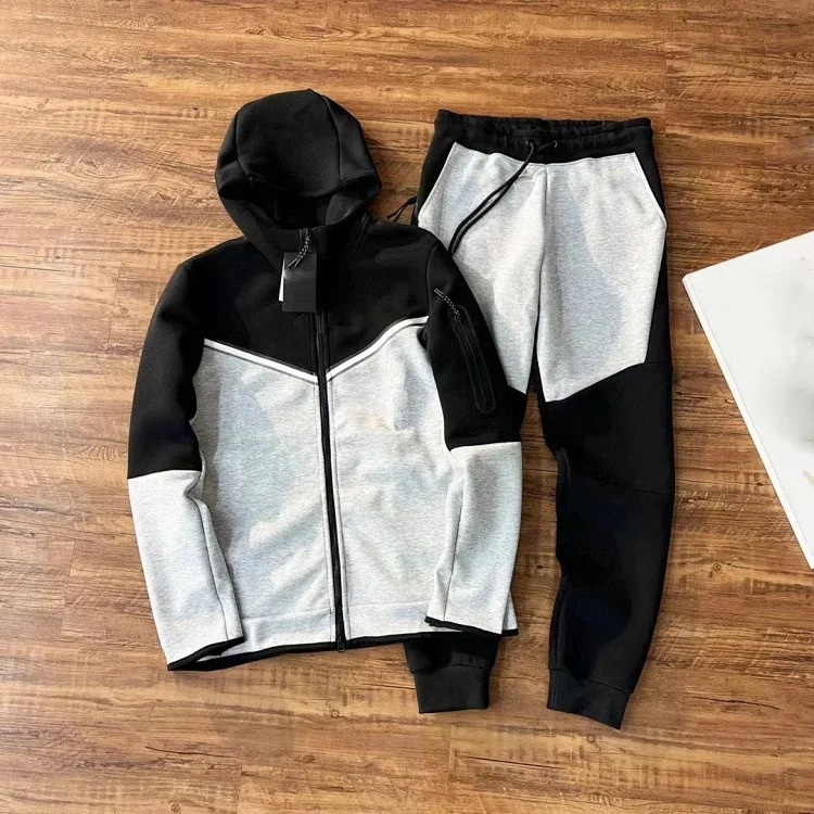 2024 Casual Sports Hooded Men's Side Zipper 490 and 163 Suit