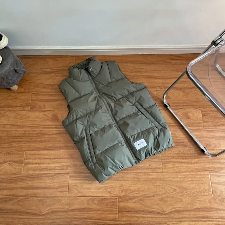 Cross-border foreign trade Wtps down vest Nishiyama Toru Japanese solid color warm outdoor windproof functional vest jacket image 3