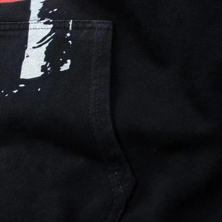420g heavyweight washed sweatshirt American high street trendy brand travis scott hooded sweatshirt washed spray Ma Liu distressed retro male and female couple autumn Rodeo pure cotton terry