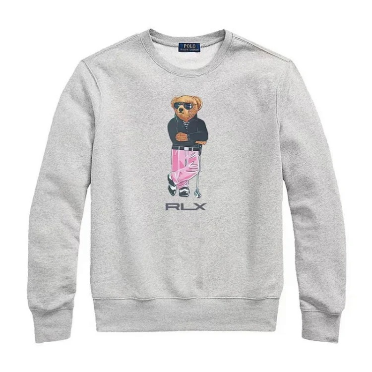 Round Neck Bear Ralph Lauren Autumn Couple Sweatshirt for Men and Women