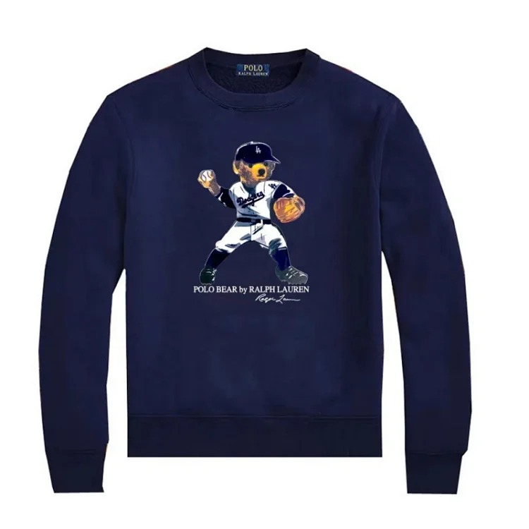 Round Neck Bear Ralph Lauren Autumn Couple Sweatshirt for Men and Women