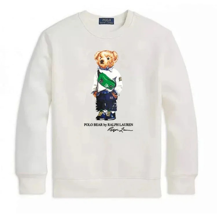Round Neck Bear Ralph Lauren Autumn Couple Sweatshirt for Men and Women