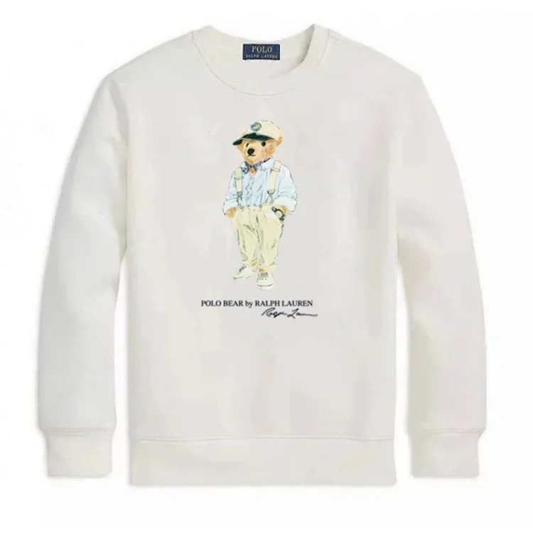 Round Neck Bear Ralph Lauren Autumn Couple Sweatshirt for Men and Women