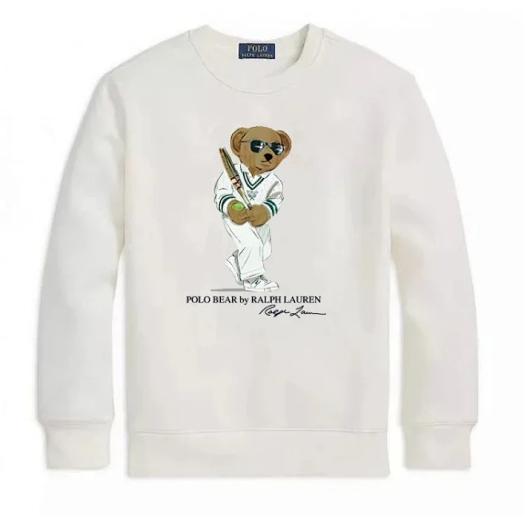 Round Neck Bear Ralph Lauren Autumn Couple Sweatshirt for Men and Women