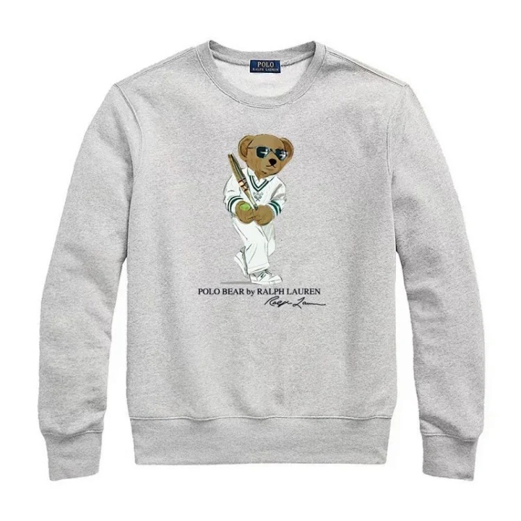 Round Neck Bear Ralph Lauren Autumn Couple Sweatshirt for Men and Women