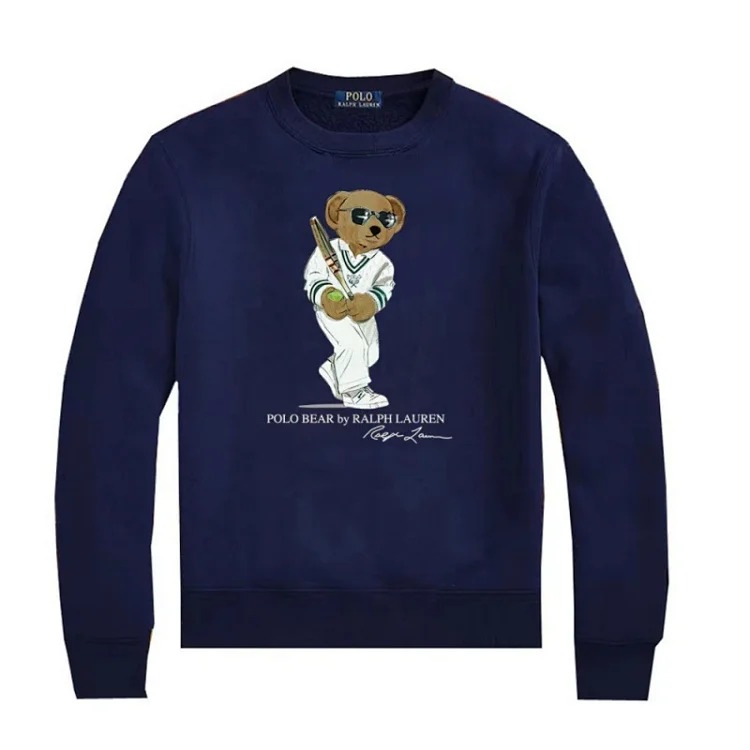 Round Neck Bear Ralph Lauren Autumn Couple Sweatshirt for Men and Women