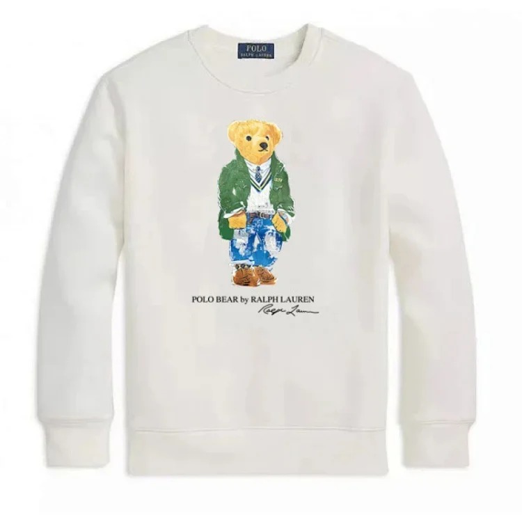 Round Neck Bear Ralph Lauren Autumn Couple Sweatshirt for Men and Women