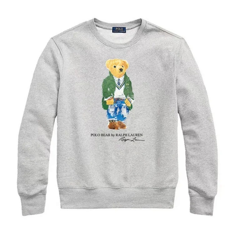 Round Neck Bear Ralph Lauren Autumn Couple Sweatshirt for Men and Women