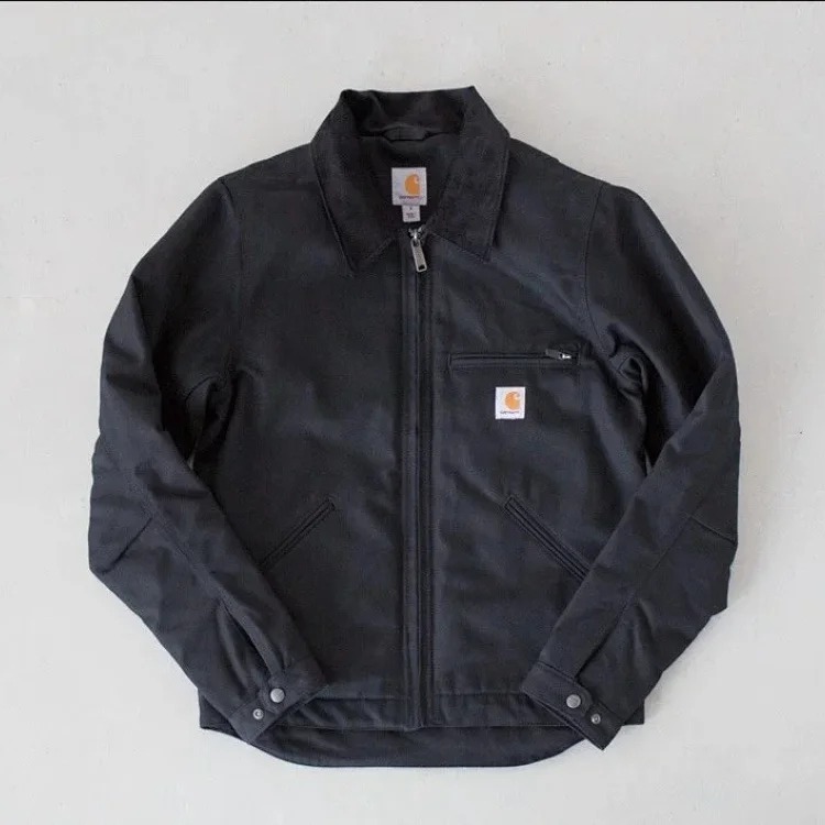 Carhartt style canvas American lapel work jacket classic Detroit men's and women's hooded top trendy