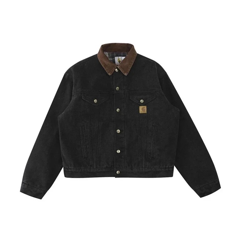 Carhartt style canvas American lapel work jacket classic Detroit men's and women's hooded top trendy