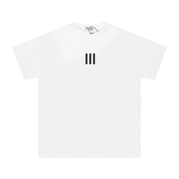 FEAR OF GOD American FOG three vertical short sleeves loose trendy clothes couples T-shirts for men and women image 6