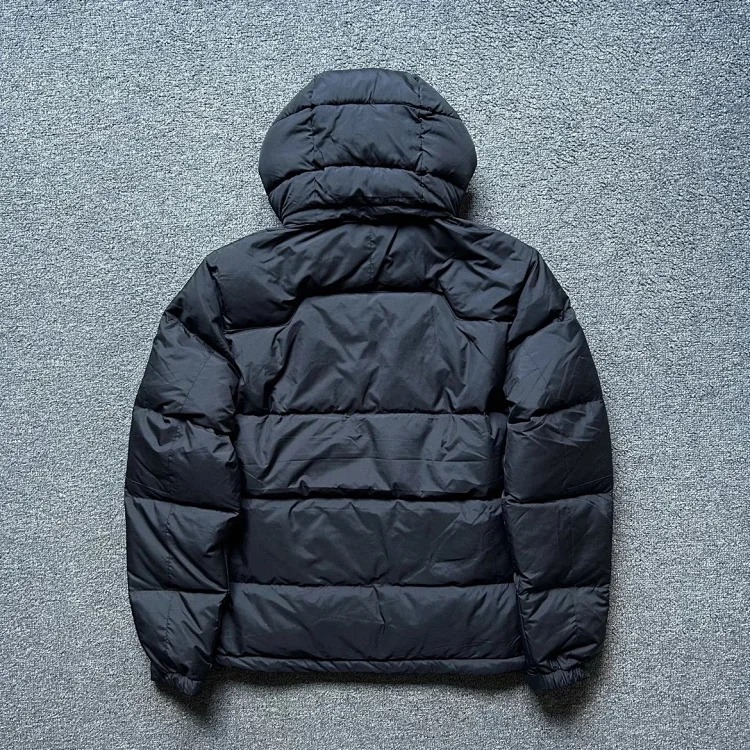 Eternally classic Ralph Lauren, men's hooded tall fluffy warm thick hooded down jacket with pony logo embroidery.