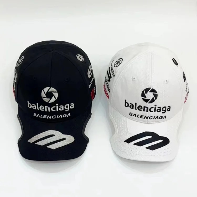 B*l*niegas Paris hat B family letter embroidery logo baseball cap for men and women sun protection peaked cap