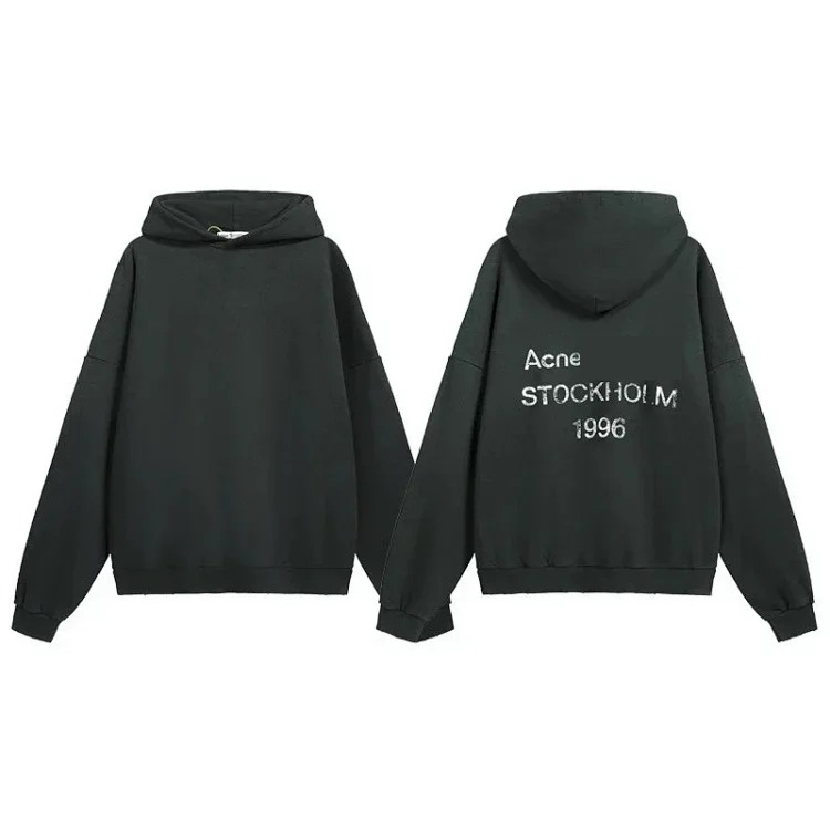 AC washed distressed 1996 letter hoodie image 2