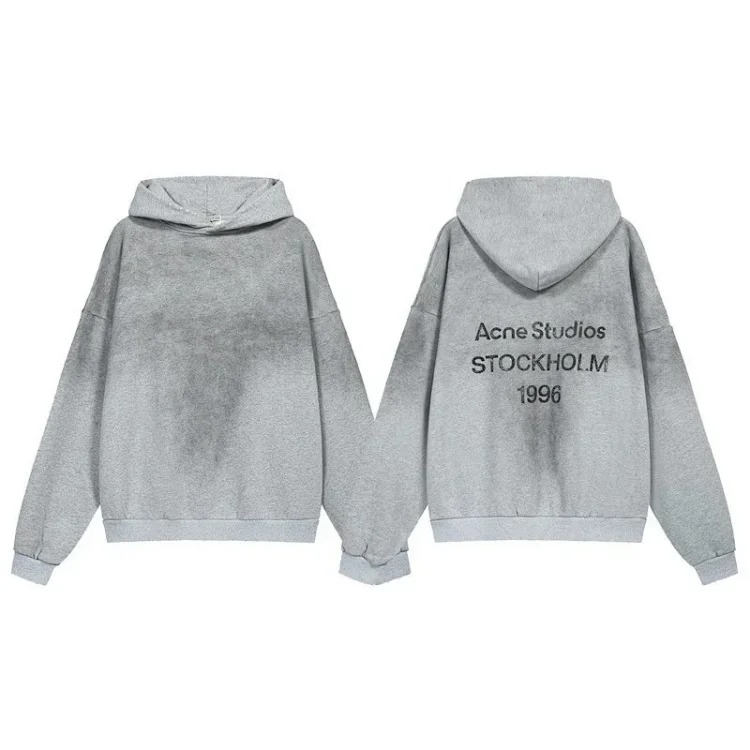 AC washed distressed 1996 letter hoodie image 3