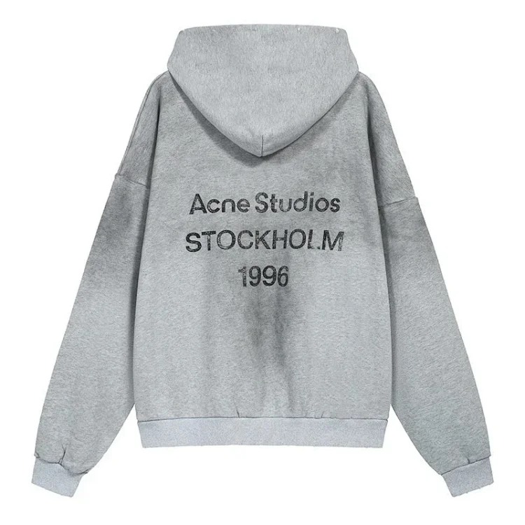 AC washed distressed 1996 letter hoodie image 9
