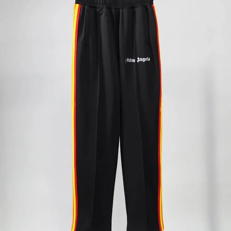 Palm Angels Correct of Palm Angel Striped Rainbow Pants Retro Casual Sports Jacket Set image 5