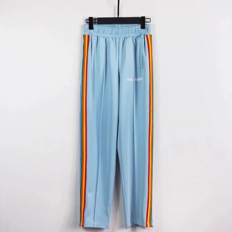 Palm Angels Correct of Palm Angel Striped Rainbow Pants Retro Casual Sports Jacket Set image 6