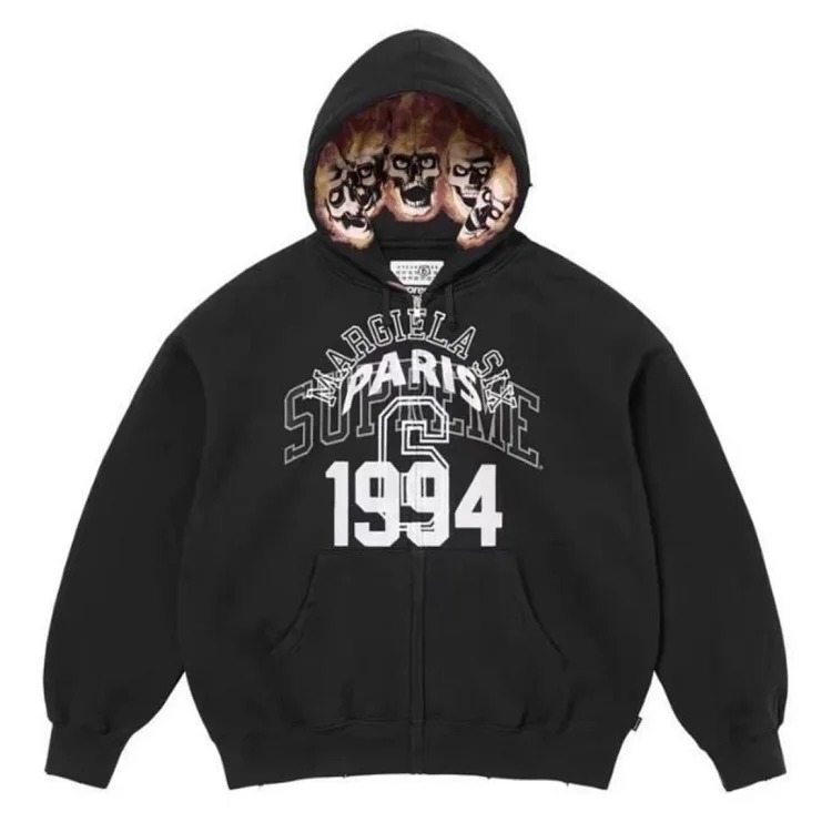 Camouflage classic embroidered fleece hoodie loose men's and women's hooded sweatshirt trendy brand