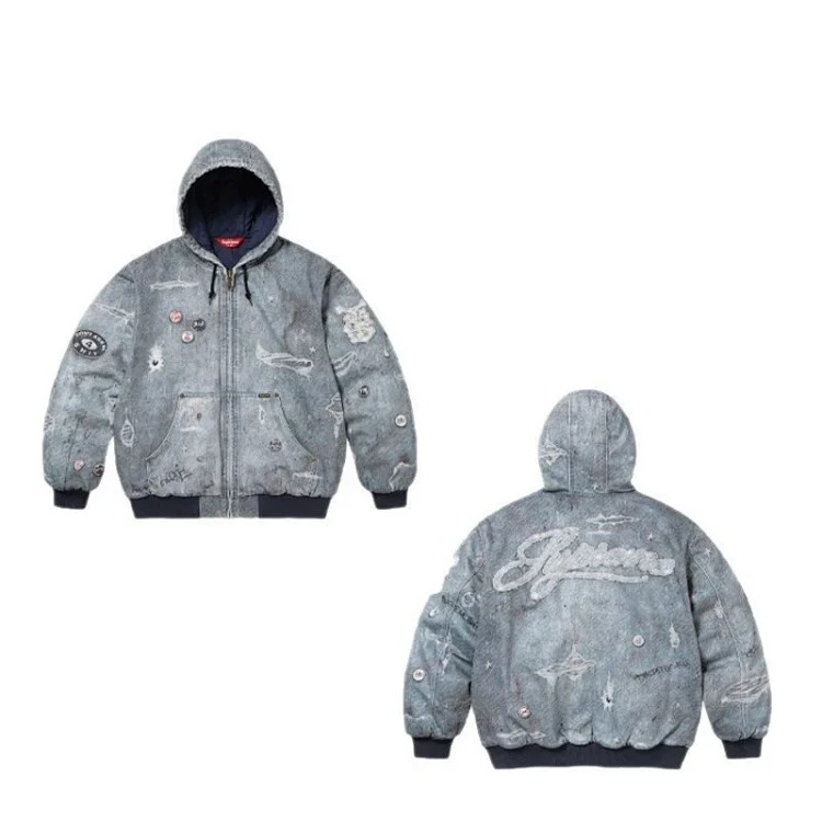 Camouflage classic embroidered fleece hoodie loose men's and women's hooded sweatshirt trendy brand
