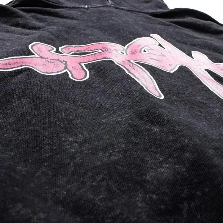 Autumn thin sweatshirt American Travis Scott Utopia Tour hooded sweatshirt abstract letter washed retro distressed hoodie ins super hot autumn and cotton terry sweatshirt