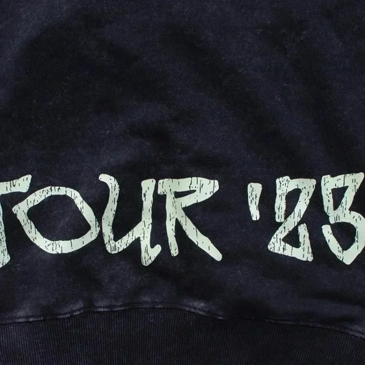 Autumn thin sweatshirt American Travis Scott Utopia Tour hooded sweatshirt abstract letter washed retro distressed hoodie ins super hot autumn and cotton terry sweatshirt