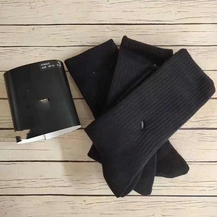 Suwannexist socks solid color black, white and gray mid-high towel bottom sports socks running basketball training socks