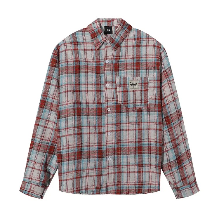 Reversible plaid lapel loose casual jacket for men and women