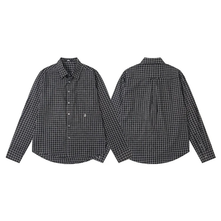 Reversible plaid lapel loose casual jacket for men and women