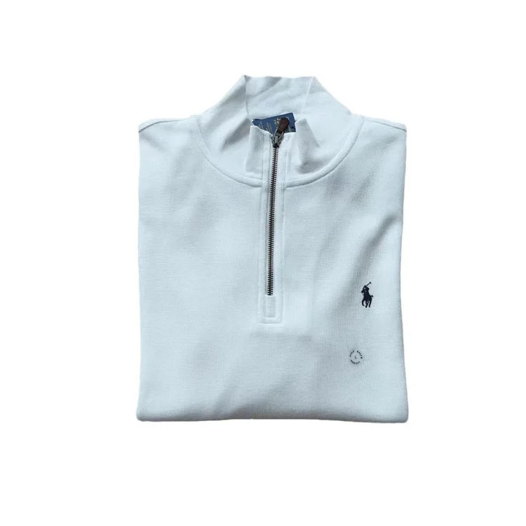 Ralph Lauren sweatshirt women's half zipper pony logo embroidered couple style stand collar long sleeves