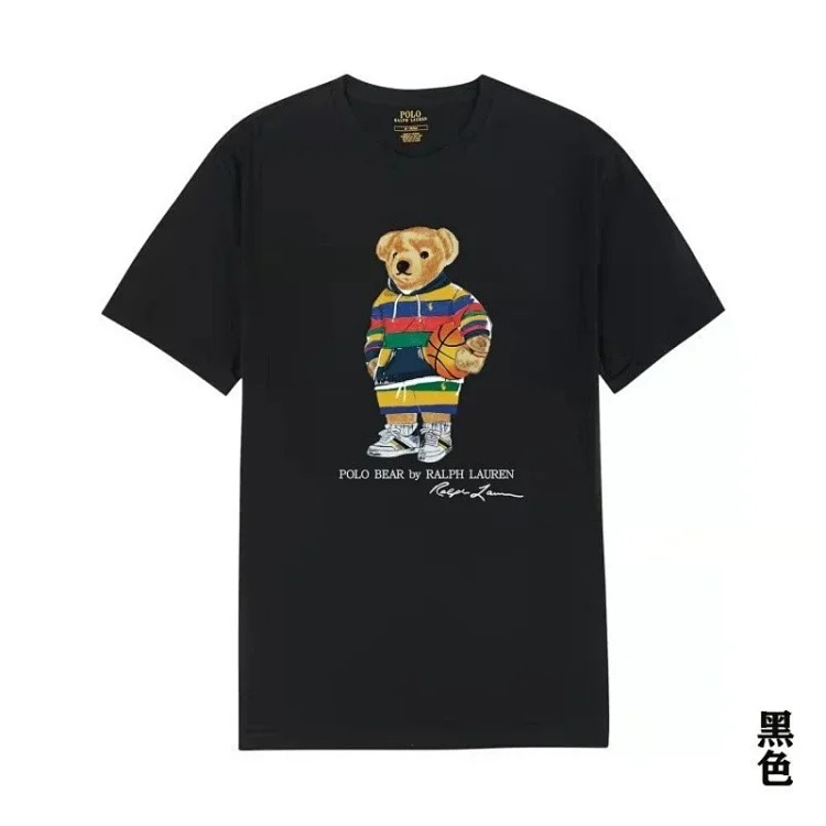 Raff the Bear summer short-sleeved T-shirt for men and women couples