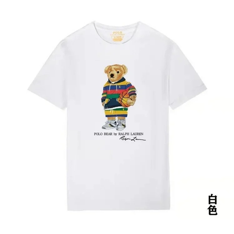 Raff the Bear summer short-sleeved T-shirt for men and women couples