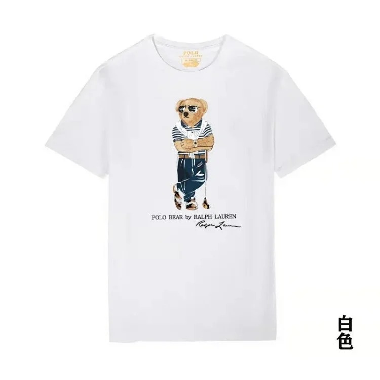Raff the Bear summer short-sleeved T-shirt for men and women couples