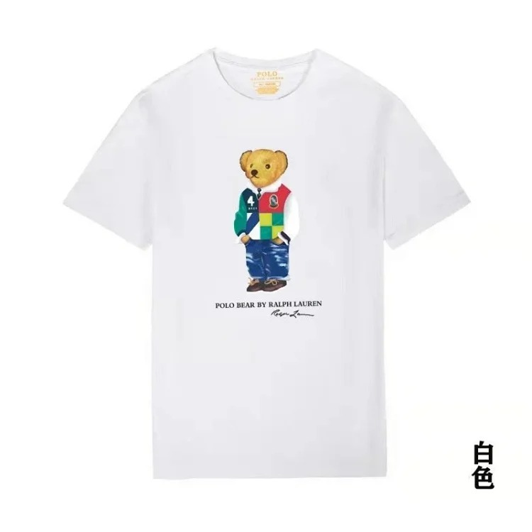 Raff the Bear summer short-sleeved T-shirt for men and women couples