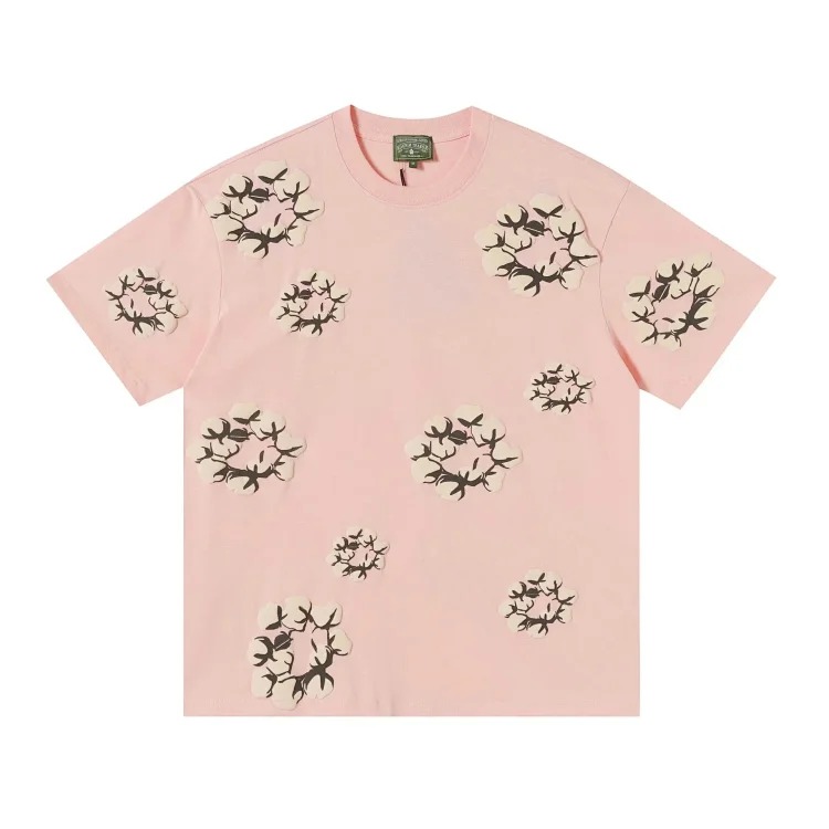 D.T kapok all-over printed short-sleeved loose T-shirt men's and women's shorts suit