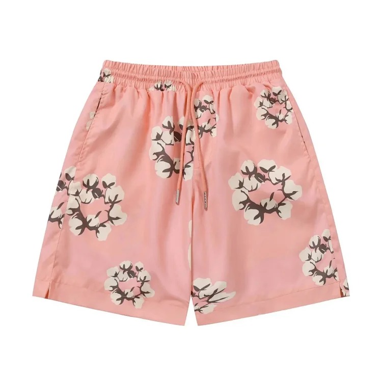 D.T kapok all-over printed short-sleeved loose T-shirt men's and women's shorts suit