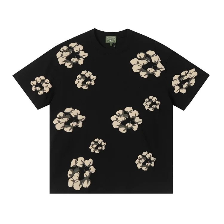 D.T kapok all-over printed short-sleeved loose T-shirt men's and women's shorts suit